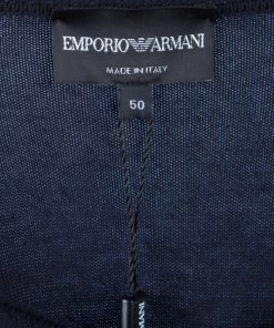 Emporio Armani Color Block V-Neck Sweater M For Men -Emporio Armani sale luxury men emporio armani new clothes p61106 010