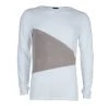 Emporio Armani White Perforated Colorblock Sweater L For Men -Emporio Armani sale luxury men emporio armani new clothes p61155 001