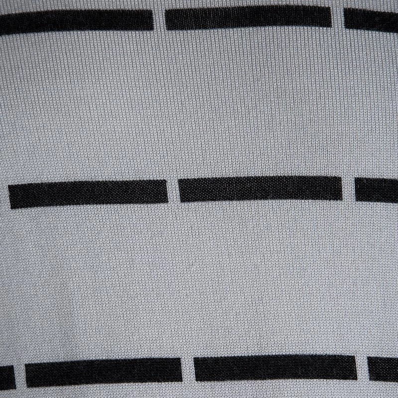 Emporio Armani Grey Wool Striped Sweater XL For Men 6 Emporio Armani Grey Wool Striped Sweater XL For Men - Image 4