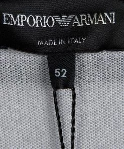 Emporio Armani Grey Wool Striped Sweater XL For Men 12 Emporio Armani Grey Wool Striped Sweater XL For Men -Emporio Armani sale luxury men emporio armani new clothes p87610 005