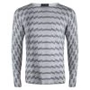 Emporio Armani Grey Wool Geometric Pattern Sweater XL For Men