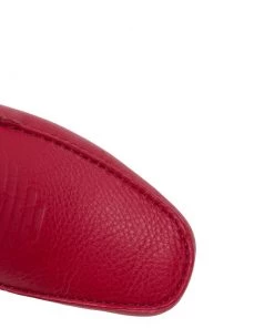 Emporio Armani Red Leather Logo Embossed Loafers Size 43.5 For Men -Emporio Armani sale luxury men emporio armani new shoes p60931 0008