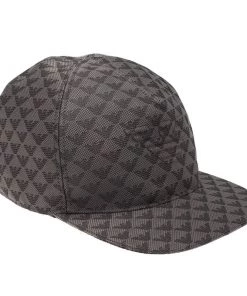 Emporio Armani Grey Monogram Baseball Cap Size L For Men