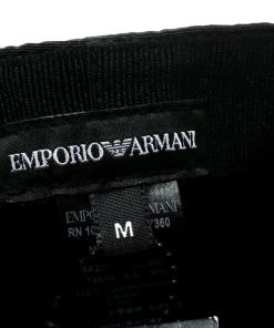 Emporio Armani Black Moire Effect Baseball Cap M For Men -Emporio Armani sale luxury men emporio armani new travel p143724 006
