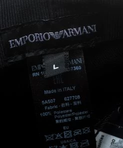 Emporio Armani Dark Grey Monogram Logo Embroidered Baseball Cap L For Men -Emporio Armani sale luxury men emporio armani new travel p155696 0006