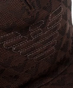 Emporio Armani Brown Monogram Logo Embroidered Baseball Cap M For Men -Emporio Armani sale luxury men emporio armani new travel p159479 0005