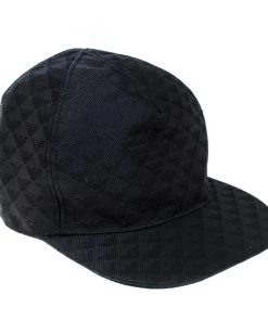 Emporio Armani Grey Monogram Logo Embroidered Baseball Cap S For Men