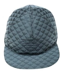 Emporio Armani Slate Grey Monogram Logo Embroidered Baseball Cap M For Men -Emporio Armani sale luxury men emporio armani new travel p169336 005