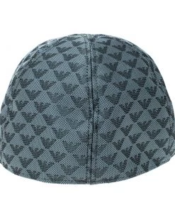 Emporio Armani Slate Grey Monogram Logo Embroidered Baseball Cap L For Men -Emporio Armani sale luxury men emporio armani new travel p172622 004