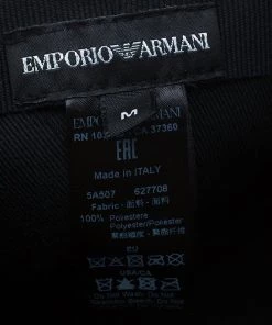 Emporio Armani Black Monogram Baseball Cap Size M For Men -Emporio Armani sale luxury men emporio armani new travel p52774 004