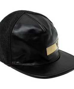 Emporio Armani Black And Grey Polyester Baseball Cap Size S For Men