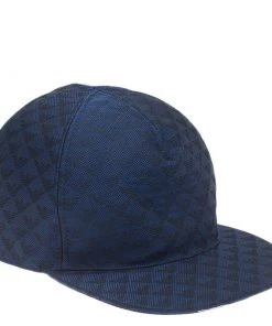 Emporio Armani Blue Monogram Baseball Cap Size L For Men