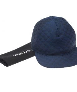 Emporio Armani Blue Monogram Baseball Cap Size L For Men -Emporio Armani sale luxury men emporio armani new travel p66622 006