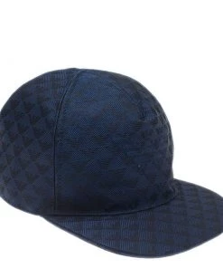 Emporio Armani Blue Monogram Baseball Cap Size M For Men
