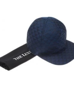 Emporio Armani Blue Monogram Baseball Cap Size M For Men -Emporio Armani sale luxury men emporio armani new travel p66637 007