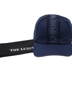 Emporio Armani Navy Blue Logo Baseball Cap Size L/XL For Men -Emporio Armani sale luxury men emporio armani new travel p78929 007