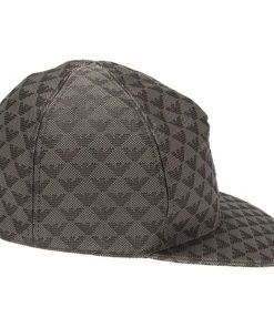 Emporio Armani Grey Monogram Baseball Cap Size S For Men -Emporio Armani sale luxury men emporio armani new travel p78940 003