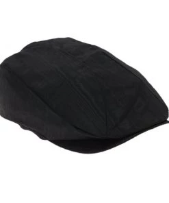Emporio Armani Black Viscose Moire Flat Cap Size M For Men