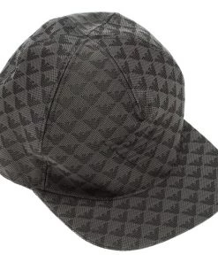 Emporio Armani Grey Monogram Logo Embroidered Baseball Cap L For Men