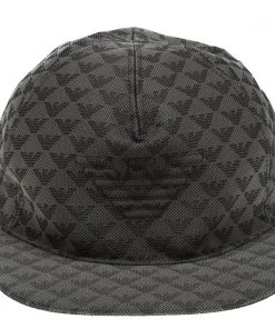 Emporio Armani Grey Monogram Logo Embroidered Baseball Cap L For Men -Emporio Armani sale luxury men emporio armani new travel p94117 003