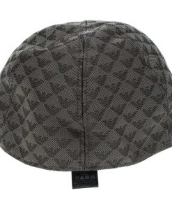 Emporio Armani Grey Monogram Logo Embroidered Baseball Cap L For Men -Emporio Armani sale luxury men emporio armani new travel p94117 004