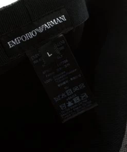 Emporio Armani Grey Monogram Logo Embroidered Baseball Cap L For Men -Emporio Armani sale luxury men emporio armani new travel p94117 006