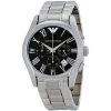 Emporio Armani Black Stainless Steel Chronograph Men's Wristwatch 43MM For Men -Emporio Armani sale luxury men emporio armani new watches p160062 0001