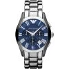 Emporio Armani Blue Stainless Steel Classic Chronograph Men's Wristwatch 44MM For Men