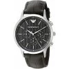 Emporio Armani Black Stainless Steel Dress Chronograph Men's Wristwatch 43MM For Men