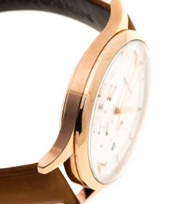 Emporio Armani Silver Dial Rose Gold Plated Stainless Steel AR11043 Chronograph Men's Wristwatch 43 Mm For Men -Emporio Armani sale luxury men emporio armani new watches p186772 003