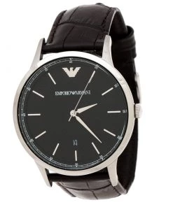 Emporio Armani Black Stainless Steel AR2480 Men's Wristwatch 43 Mm For Men