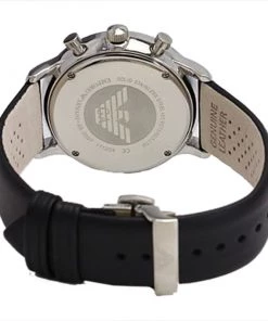 Emporio Armani Black Stainless Steel AR0397 Men's Wristwatch 43MM For Men -Emporio Armani sale luxury men emporio armani new watches p44095 003