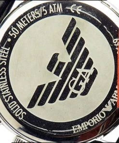 Emporio Armani Silver Stainless Steel AR0669 Men's Wristwatch 42MM For Men -Emporio Armani sale luxury men emporio armani new watches p44305 003