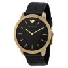 Emporio Armani Black Gold-Plated Stainless Steel AR1742 Men's Wristwatch 42MM For Men -Emporio Armani sale luxury men emporio armani new watches p58439 001