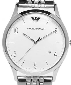 Emporio Armani Silver Stainless Steel AR1867 Men's Wristwatch 41MM For Men -Emporio Armani sale luxury men emporio armani new watches p58448 003