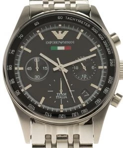 Emporio Armani Black Stainless Steel AR5984 Men's Wristwatch 36MM For Men -Emporio Armani sale luxury men emporio armani new watches p62635 003