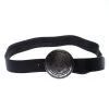Emporio Armani Black Leather Logo Round Buckle Belt 130CM For Men