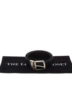 Emporio Armani Black Leather Belt 91 CM For Men -Emporio Armani sale luxury men emporio armani used accessories p300479 1593488904 008