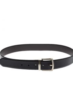 Emporio Armani Black Leather Belt 91 CM For Men