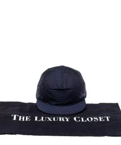Emporio Armani Navy Blue Monogram Pattern Baseball Cap M For Women -Emporio Armani sale luxury men emporio armani used accessories p391119 004