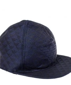 Emporio Armani Navy Blue Monogram Pattern Baseball Cap M For Women