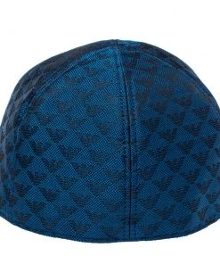 Emporio Armani Blue Monogram Pattern Baseball Cap M For Women -Emporio Armani sale luxury men emporio armani used accessories p391167 009