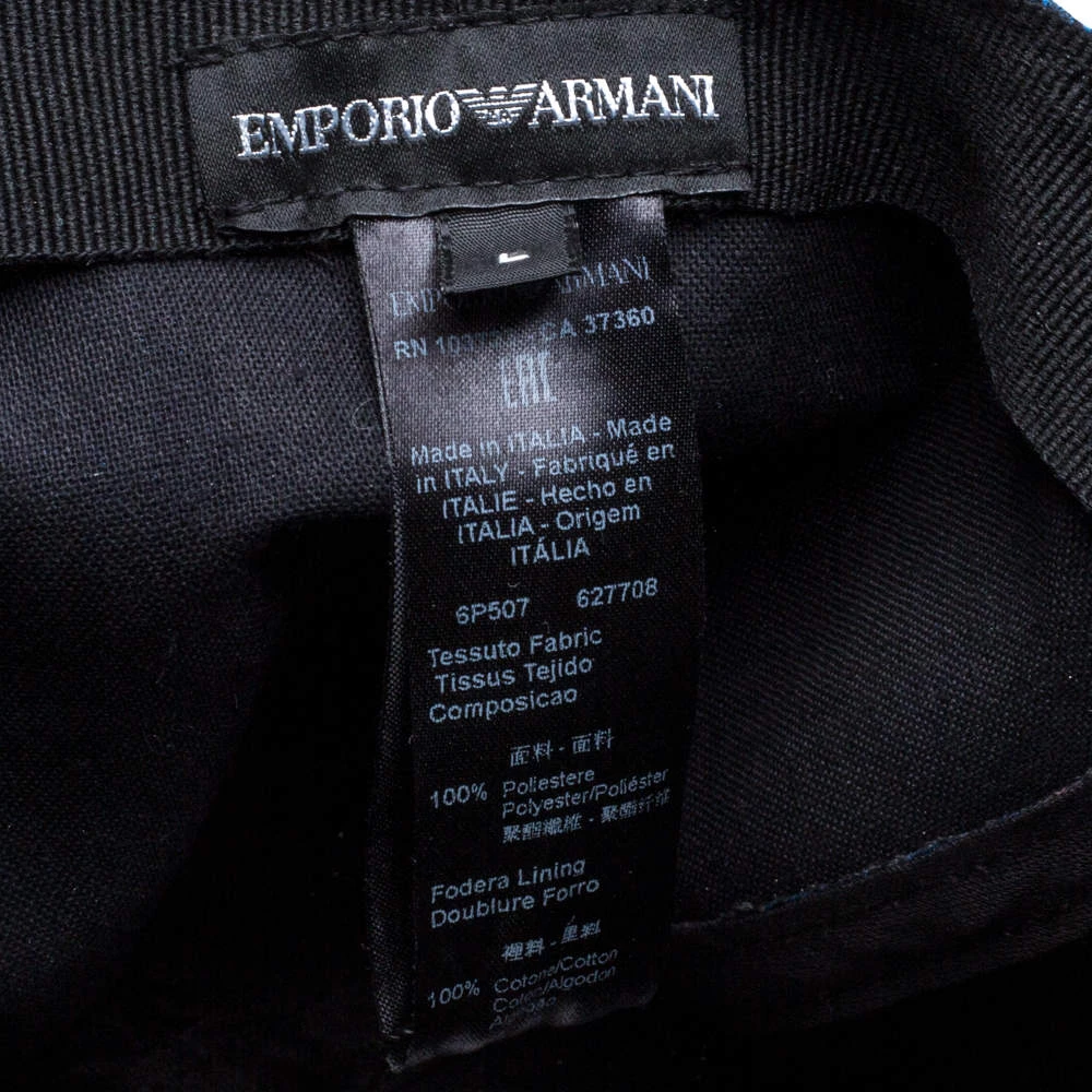 Emporio Armani Blue Monogram Pattern Baseball Cap L For Men 10 Emporio Armani Blue Monogram Pattern Baseball Cap L For Men - Image 8