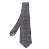 Emporio Armani Grey Textured Silk Traditional Tie For Men