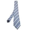 Emporio Armani Blue Striped Linen & Silk Tie For Men -Emporio Armani sale luxury men emporio armani used accessories p587373 001