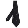 Emporio Armani Black Logo Silk Jacquard Tie For Men -Emporio Armani sale luxury men emporio armani used accessories p594702 001
