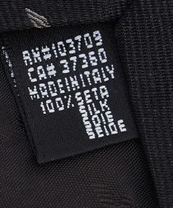 Emporio Armani Black Logo Silk Jacquard Tie For Men -Emporio Armani sale luxury men emporio armani used accessories p594702 004