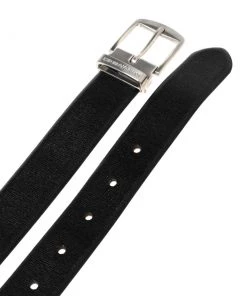 Emporio Armani Black Leather Classic Buckle Belt 125CM For Men -Emporio Armani sale luxury men emporio armani used accessories p603244 002