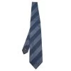 Emporio Armani Navy Blue Striped Silk Tie For Men -Emporio Armani sale luxury men emporio armani used accessories p605043 001