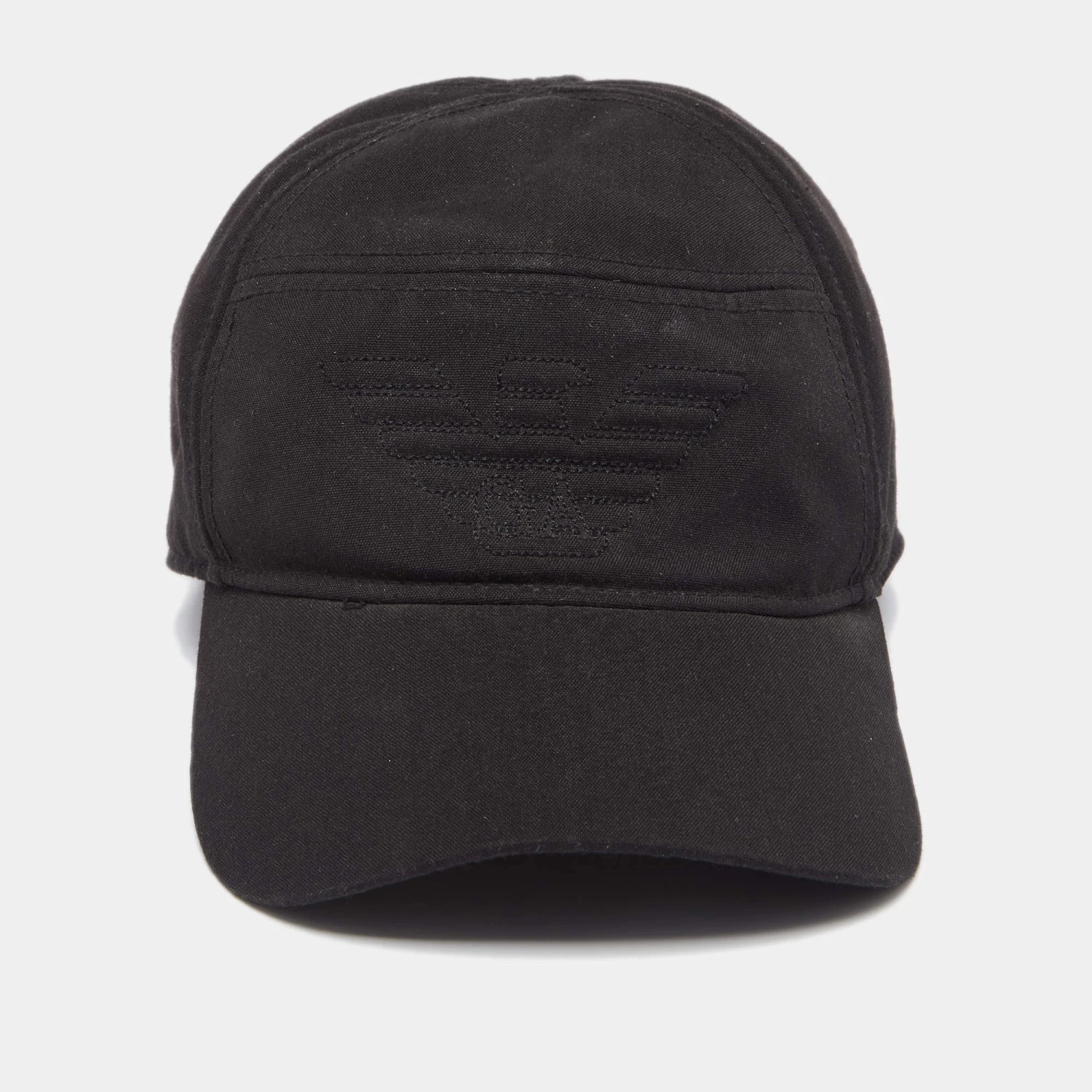 Emporio Armani Emprio Armani Black Cady Logo Embroidered Baseball Cap For Men 4 Emporio Armani Emprio Armani Black Cady Logo Embroidered Baseball Cap For Men - Image 2